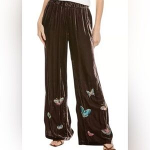 Johnny Was Luciana Butterfly Wide Leg Pants in Coffee Bean. Size XS NWT